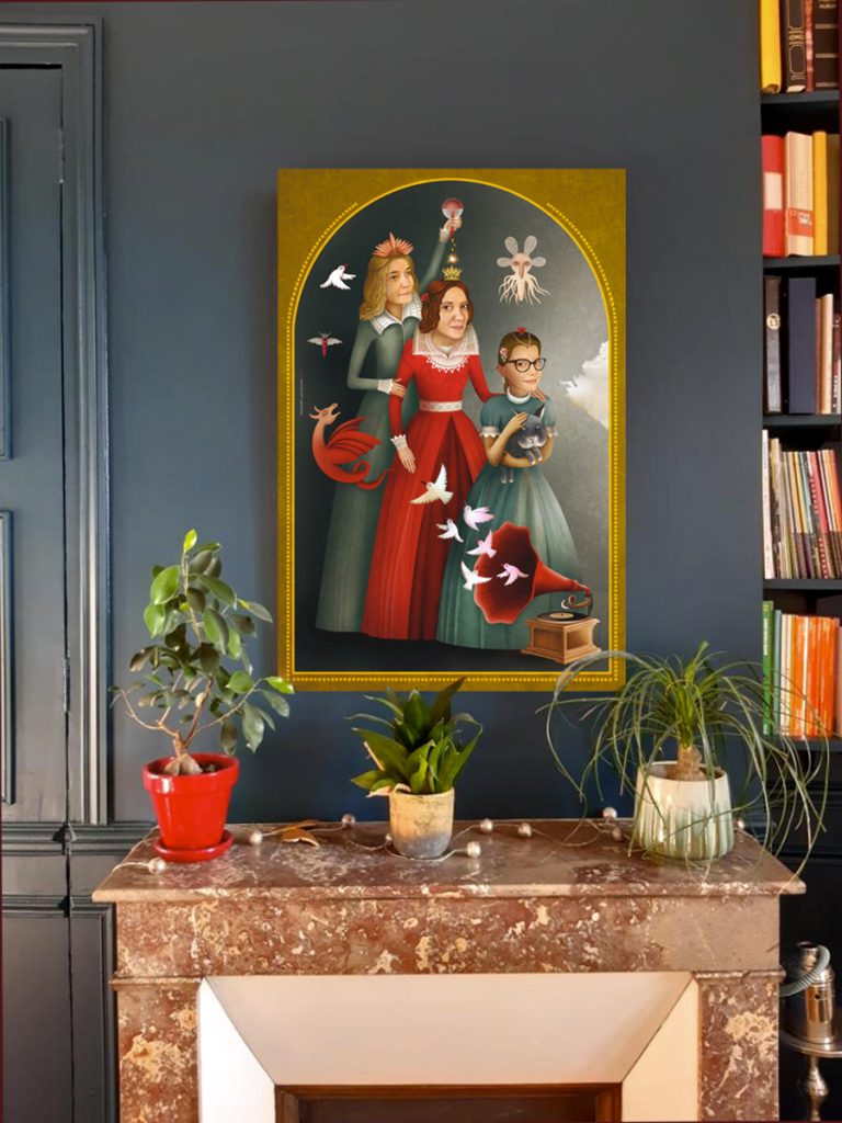 Portrait personnalisé réalisé par Anouchka Nowa – Série Portraits médiévaux