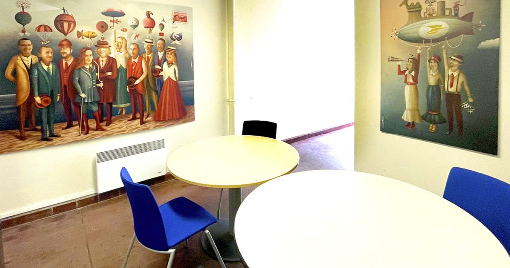 deux portraits d’équipe réalisé par Anouchka Nowa pour La poste région Paca