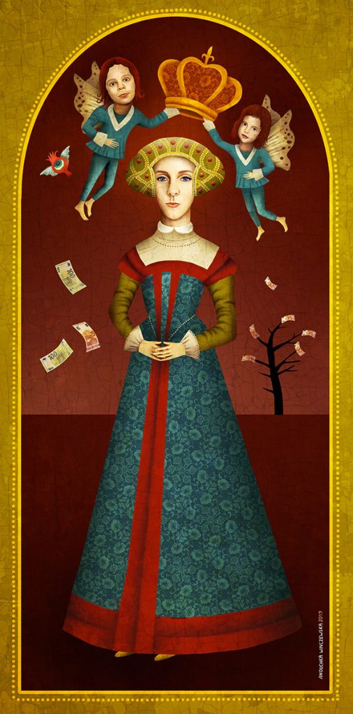 Portrait personnalisé réalisé par Anouchka Nowa – Série Portraits médiévaux