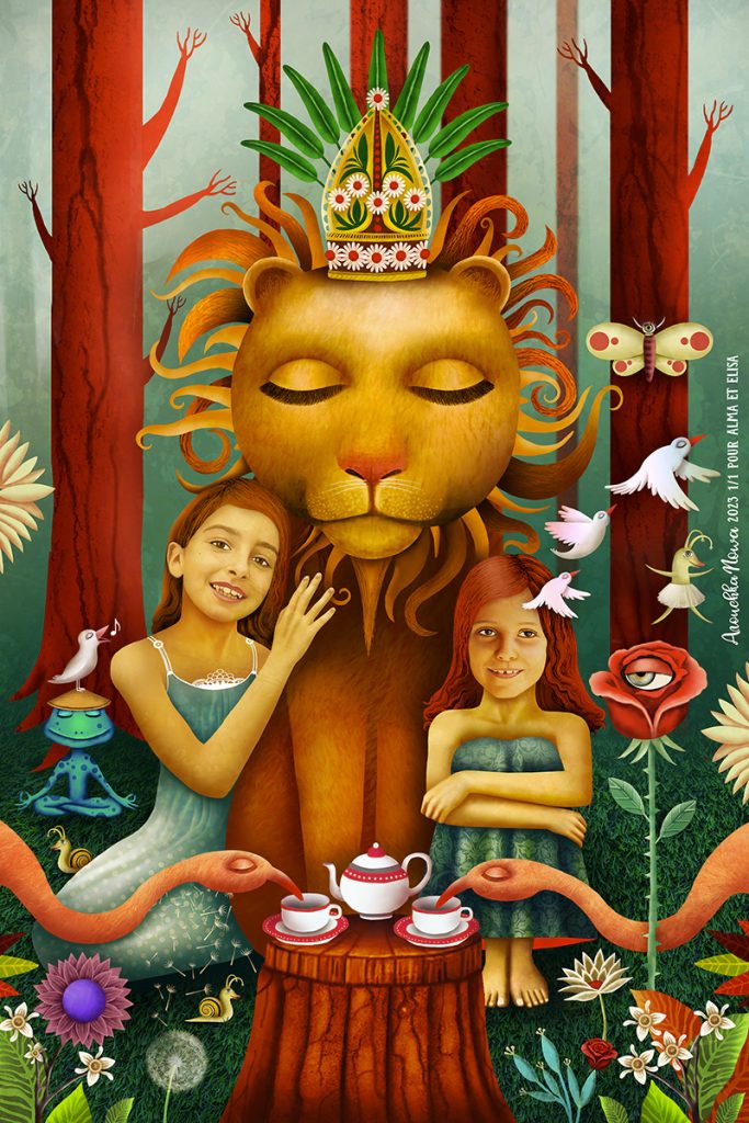 Portrait personnalisé réalisé par Anouchka Nowa – Série Portraits oniriques
