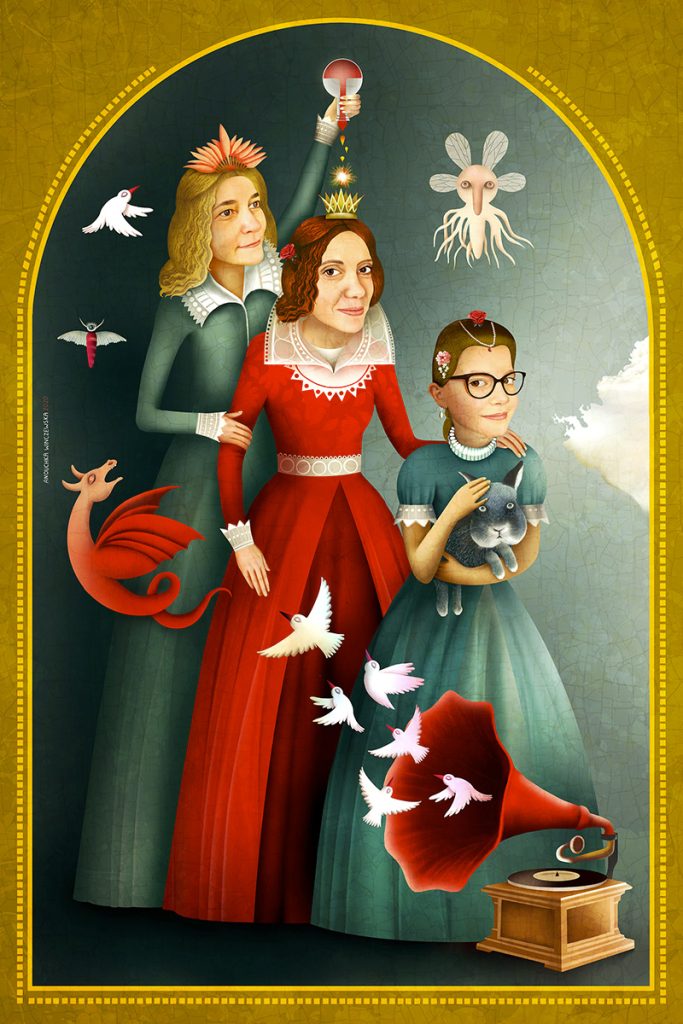 Portrait personnalisé réalisé par Anouchka Nowa – Série Portraits médiévaux